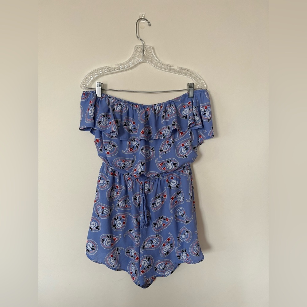 Francesca’s Blue Rain Boho Romper